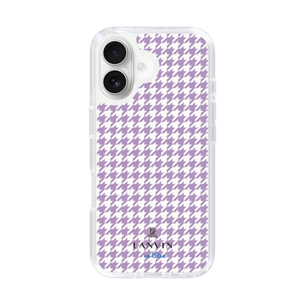 Houndstooth Pattern Purple -with LANVIN en Bleu logo ランバン 千鳥格子柄 パープル