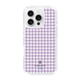 スリムプロテクションケース［ Houndstooth Pattern Purple -with LANVIN en Bleu logo ランバン 千鳥格子柄 パープル ］