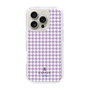 スリムプロテクションケース［ Houndstooth Pattern Purple -with LANVIN en Bleu logo ランバン 千鳥格子柄 パープル ］