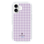 スリムプロテクションケース［ Houndstooth Pattern Purple -with LANVIN en Bleu logo ランバン 千鳥格子柄 パープル ］