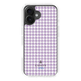 スリムプロテクションケース［ Houndstooth Pattern Purple -with LANVIN en Bleu logo ランバン 千鳥格子柄 パープル ］