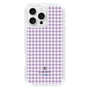 スリムプロテクションケース［ Houndstooth Pattern Purple -with LANVIN en Bleu logo ランバン 千鳥格子柄 パープル ］