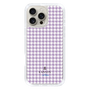 スリムプロテクションケース［ Houndstooth Pattern Purple -with LANVIN en Bleu logo ランバン 千鳥格子柄 パープル ］