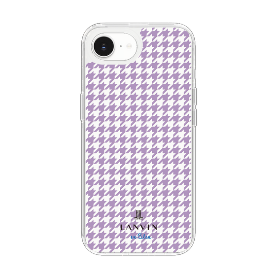 スリムプロテクションケース［ Houndstooth Pattern Purple -with LANVIN en Bleu logo ランバン 千鳥格子柄 パープル ］