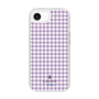 スリムプロテクションケース［ Houndstooth Pattern Purple -with LANVIN en Bleu logo ランバン 千鳥格子柄 パープル ］