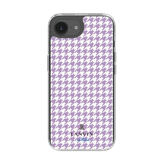 スリムプロテクションケース［ Houndstooth Pattern Purple -with LANVIN en Bleu logo ランバン 千鳥格子柄 パープル ］