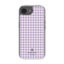 スリムプロテクションケース［ Houndstooth Pattern Purple -with LANVIN en Bleu logo ランバン 千鳥格子柄 パープル ］