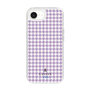 スリムプロテクションケース［ Houndstooth Pattern Purple -with LANVIN en Bleu logo ランバン 千鳥格子柄 パープル ］