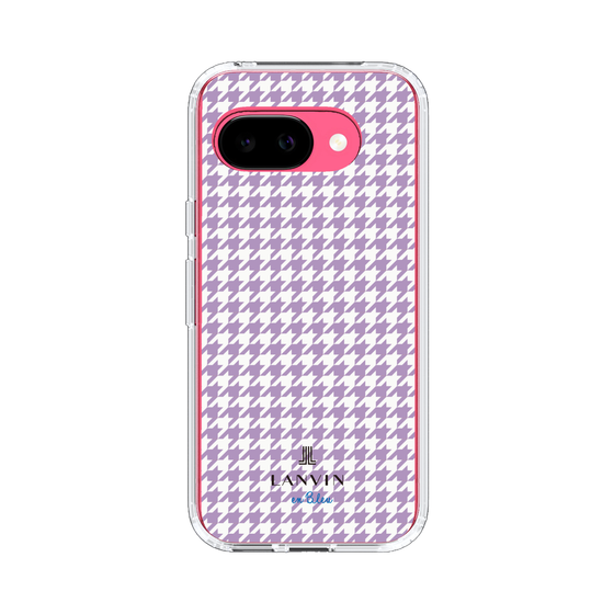 スリムプロテクションケース［ Houndstooth Pattern Purple -with LANVIN en Bleu logo ランバン 千鳥格子柄 パープル ］
