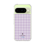スリムプロテクションケース［ Houndstooth Pattern Purple -with LANVIN en Bleu logo ランバン 千鳥格子柄 パープル ］