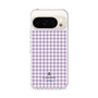スリムプロテクションケース［ Houndstooth Pattern Purple -with LANVIN en Bleu logo ランバン 千鳥格子柄 パープル ］