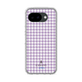 スリムプロテクションケース［ Houndstooth Pattern Purple -with LANVIN en Bleu logo ランバン 千鳥格子柄 パープル ］