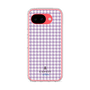 スリムプロテクションケース［ Houndstooth Pattern Purple -with LANVIN en Bleu logo ランバン 千鳥格子柄 パープル ］