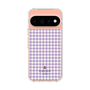 スリムプロテクションケース［ Houndstooth Pattern Purple -with LANVIN en Bleu logo ランバン 千鳥格子柄 パープル ］