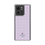 スリムプロテクションケース［ Houndstooth Pattern Purple -with LANVIN en Bleu logo ランバン 千鳥格子柄 パープル ］