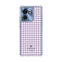 スリムプロテクションケース［ Houndstooth Pattern Purple -with LANVIN en Bleu logo ランバン 千鳥格子柄 パープル ］