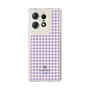スリムプロテクションケース［ Houndstooth Pattern Purple -with LANVIN en Bleu logo ランバン 千鳥格子柄 パープル ］
