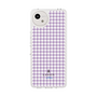 スリムプロテクションケース［ Houndstooth Pattern Purple -with LANVIN en Bleu logo ランバン 千鳥格子柄 パープル ］
