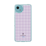 スリムプロテクションケース［ Houndstooth Pattern Purple -with LANVIN en Bleu logo ランバン 千鳥格子柄 パープル ］