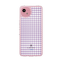 スリムプロテクションケース［ Houndstooth Pattern Purple -with LANVIN en Bleu logo ランバン 千鳥格子柄 パープル ］