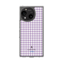 スリムプロテクションケース［ Houndstooth Pattern Purple -with LANVIN en Bleu logo ランバン 千鳥格子柄 パープル ］