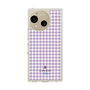 スリムプロテクションケース［ Houndstooth Pattern Purple -with LANVIN en Bleu logo ランバン 千鳥格子柄 パープル ］