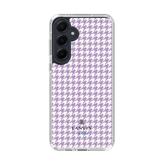 スリムプロテクションケース［ Houndstooth Pattern Purple -with LANVIN en Bleu logo ランバン 千鳥格子柄 パープル ］