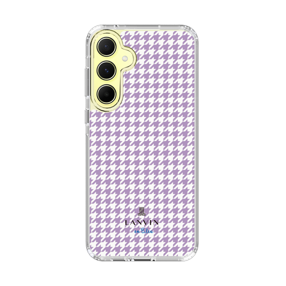 スリムプロテクションケース［ Houndstooth Pattern Purple -with LANVIN en Bleu logo ランバン 千鳥格子柄 パープル ］