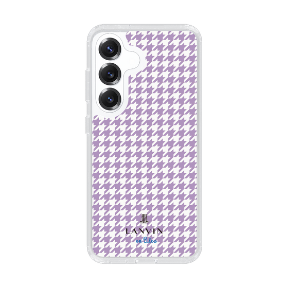 スリムプロテクションケース［ Houndstooth Pattern Purple -with LANVIN en Bleu logo ランバン 千鳥格子柄 パープル ］