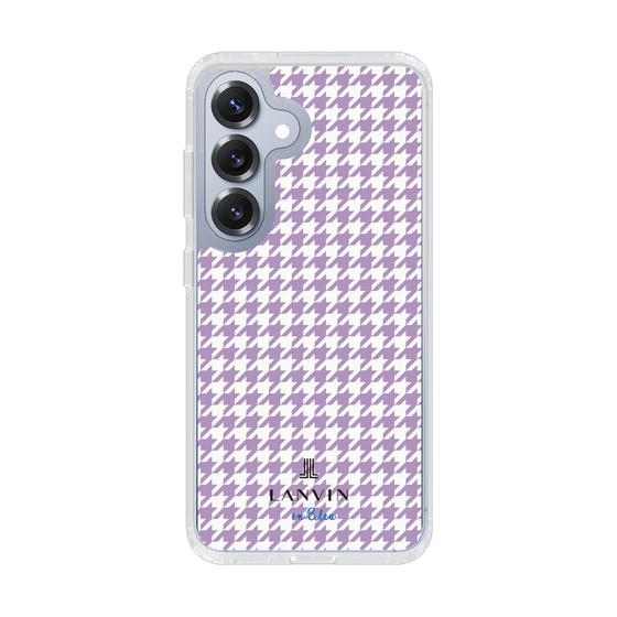 スリムプロテクションケース［ Houndstooth Pattern Purple -with LANVIN en Bleu logo ランバン 千鳥格子柄 パープル ］