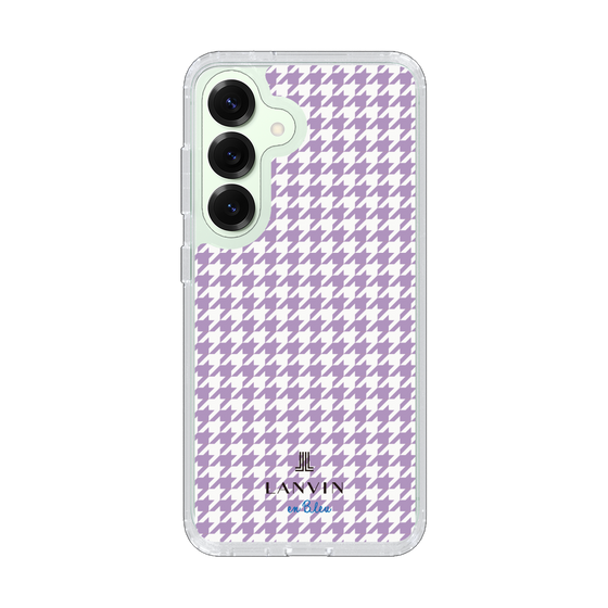 スリムプロテクションケース［ Houndstooth Pattern Purple -with LANVIN en Bleu logo ランバン 千鳥格子柄 パープル ］