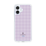 スリムプロテクションケース［ Houndstooth Pattern Purple -with LANVIN en Bleu logo ランバン 千鳥格子柄 パープル ］