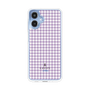 スリムプロテクションケース［ Houndstooth Pattern Purple -with LANVIN en Bleu logo ランバン 千鳥格子柄 パープル ］