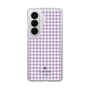 スリムプロテクションケース［ Houndstooth Pattern Purple -with LANVIN en Bleu logo ランバン 千鳥格子柄 パープル ］
