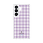 スリムプロテクションケース［ Houndstooth Pattern Purple -with LANVIN en Bleu logo ランバン 千鳥格子柄 パープル ］