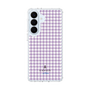 スリムプロテクションケース［ Houndstooth Pattern Purple -with LANVIN en Bleu logo ランバン 千鳥格子柄 パープル ］