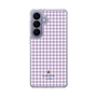 スリムプロテクションケース［ Houndstooth Pattern Purple -with LANVIN en Bleu logo ランバン 千鳥格子柄 パープル ］