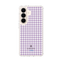 スリムプロテクションケース［ Houndstooth Pattern Purple -with LANVIN en Bleu logo ランバン 千鳥格子柄 パープル ］