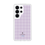 スリムプロテクションケース［ Houndstooth Pattern Purple -with LANVIN en Bleu logo ランバン 千鳥格子柄 パープル ］