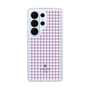 スリムプロテクションケース［ Houndstooth Pattern Purple -with LANVIN en Bleu logo ランバン 千鳥格子柄 パープル ］
