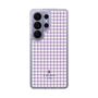 スリムプロテクションケース［ Houndstooth Pattern Purple -with LANVIN en Bleu logo ランバン 千鳥格子柄 パープル ］