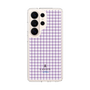 スリムプロテクションケース［ Houndstooth Pattern Purple -with LANVIN en Bleu logo ランバン 千鳥格子柄 パープル ］