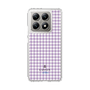 スリムプロテクションケース［ Houndstooth Pattern Purple -with LANVIN en Bleu logo ランバン 千鳥格子柄 パープル ］
