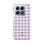 スリムプロテクションケース［ Houndstooth Pattern Purple -with LANVIN en Bleu logo ランバン 千鳥格子柄 パープル ］