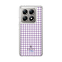 スリムプロテクションケース［ Houndstooth Pattern Purple -with LANVIN en Bleu logo ランバン 千鳥格子柄 パープル ］