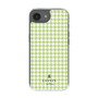 スリムプロテクションケース［ Houndstooth Pattern Green with LANVIN en Bleu logo- ランバン 千鳥格子柄 グリーン ］