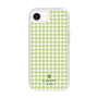 スリムプロテクションケース［ Houndstooth Pattern Green with LANVIN en Bleu logo- ランバン 千鳥格子柄 グリーン ］