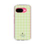 スリムプロテクションケース［ Houndstooth Pattern Green with LANVIN en Bleu logo- ランバン 千鳥格子柄 グリーン ］