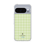 スリムプロテクションケース［ Houndstooth Pattern Green with LANVIN en Bleu logo- ランバン 千鳥格子柄 グリーン ］