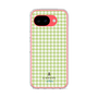 スリムプロテクションケース［ Houndstooth Pattern Green with LANVIN en Bleu logo- ランバン 千鳥格子柄 グリーン ］